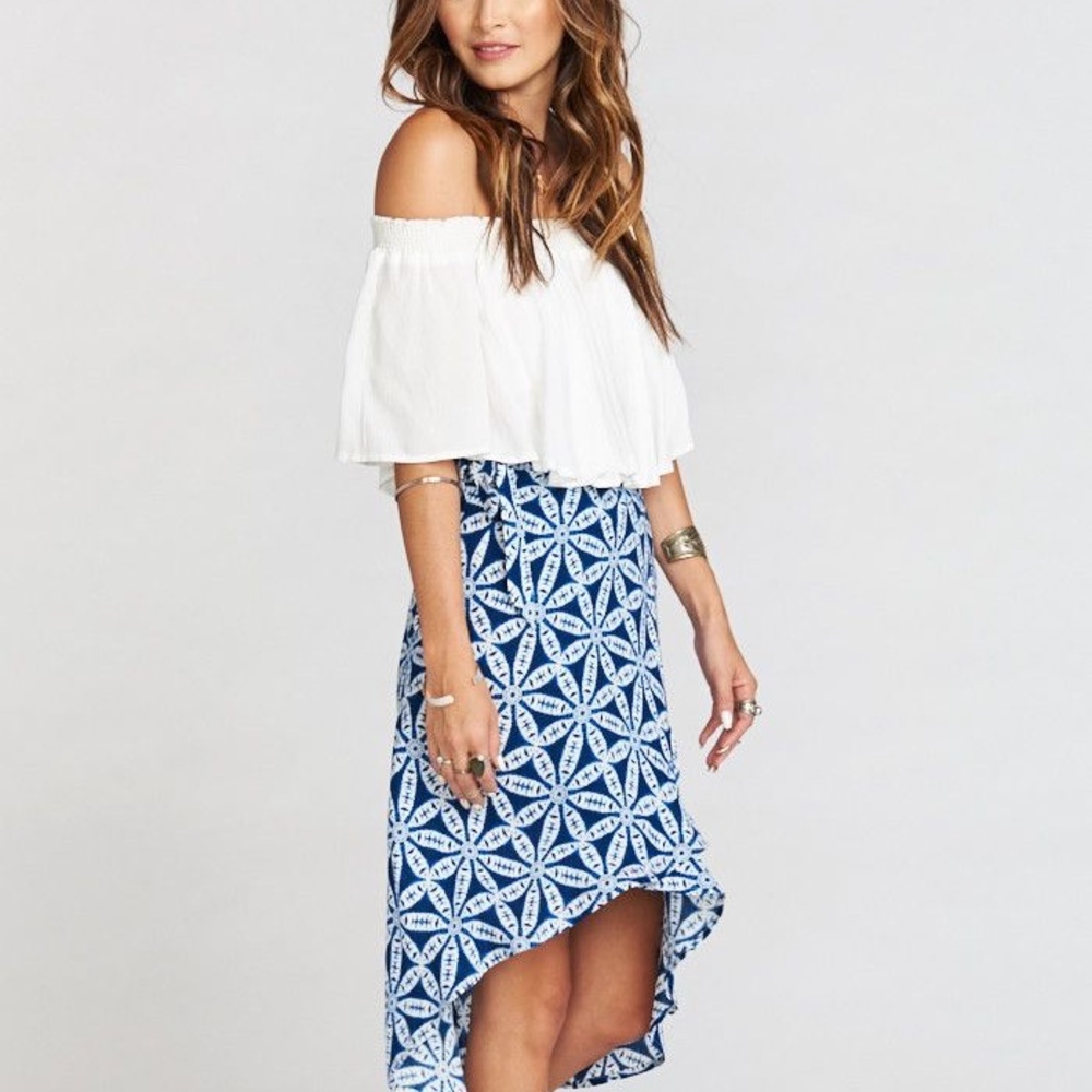 Show Me Your Mumu Sasha Swing Top White Cloud